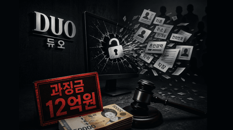 43만명 털렸는데 12억원…듀오 과징금, 인당 3000원도 안 된다